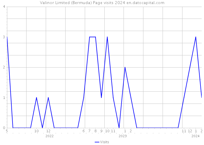 Valinor Limited (Bermuda) Page visits 2024 
