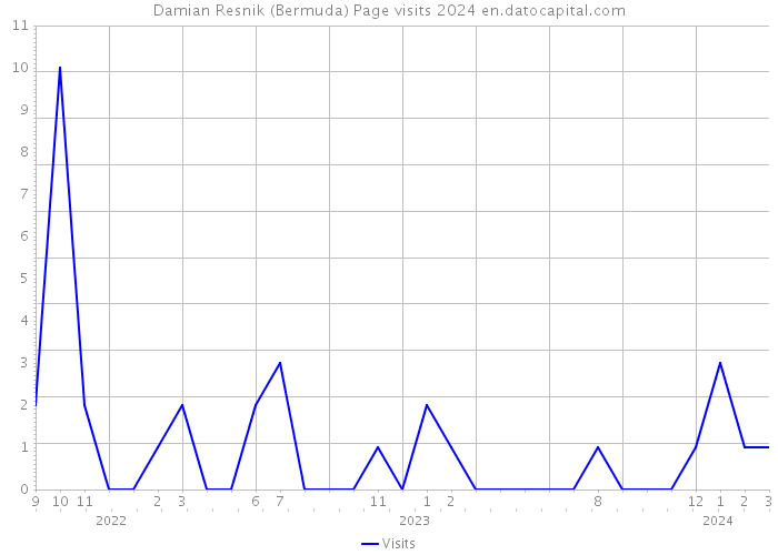 Damian Resnik (Bermuda) Page visits 2024 