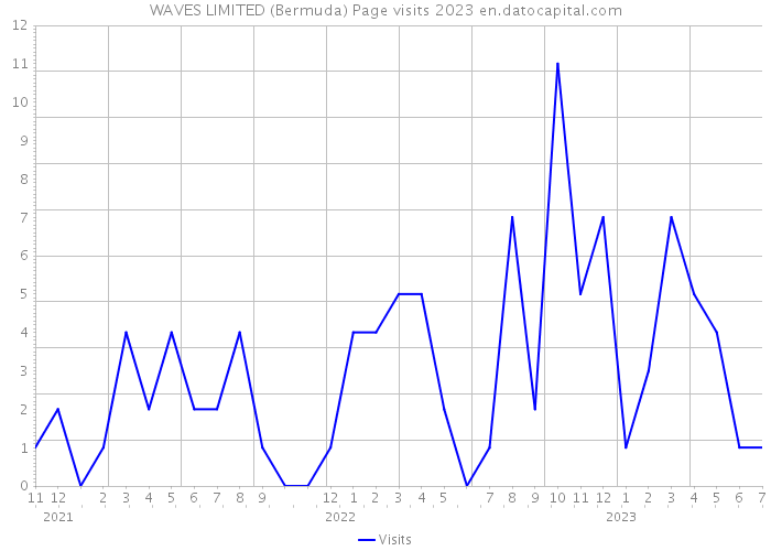 WAVES LIMITED (Bermuda) Page visits 2023 