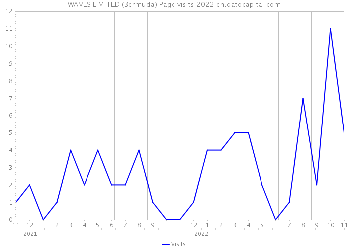 WAVES LIMITED (Bermuda) Page visits 2022 