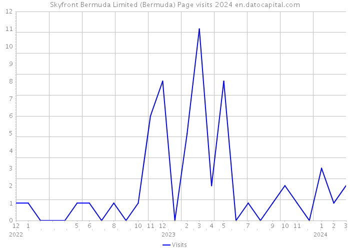 Skyfront Bermuda Limited (Bermuda) Page visits 2024 