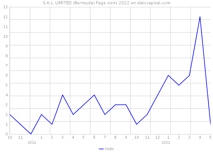 S.A.L. LIMITED (Bermuda) Page visits 2022 