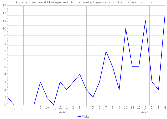 Arpana Investment Management Ltd (Bermuda) Page visits 2024 