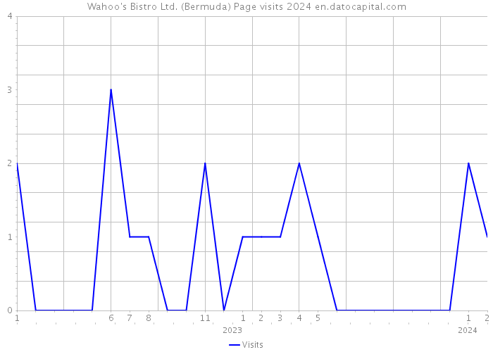 Wahoo's Bistro Ltd. (Bermuda) Page visits 2024 