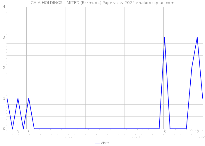 GAIA HOLDINGS LIMITED (Bermuda) Page visits 2024 