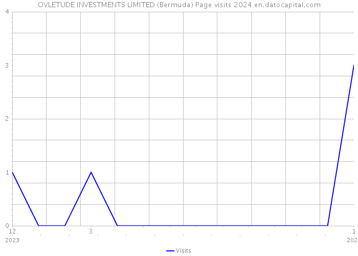OVLETUDE INVESTMENTS LIMITED (Bermuda) Page visits 2024 