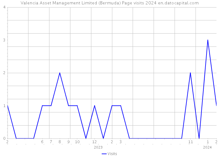 Valencia Asset Management Limited (Bermuda) Page visits 2024 