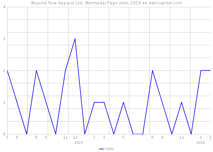 Beyond Now Apparel Ltd. (Bermuda) Page visits 2024 