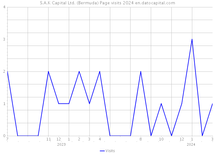 S.A.K Capital Ltd. (Bermuda) Page visits 2024 