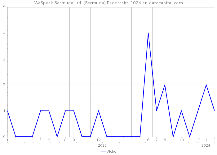 WeSpeak Bermuda Ltd. (Bermuda) Page visits 2024 
