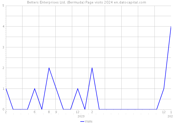 Betters Enterprises Ltd. (Bermuda) Page visits 2024 