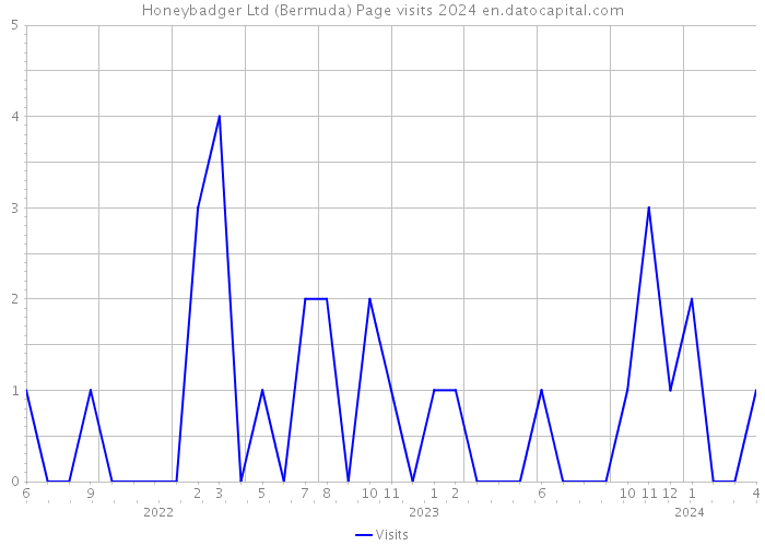 Honeybadger Ltd (Bermuda) Page visits 2024 