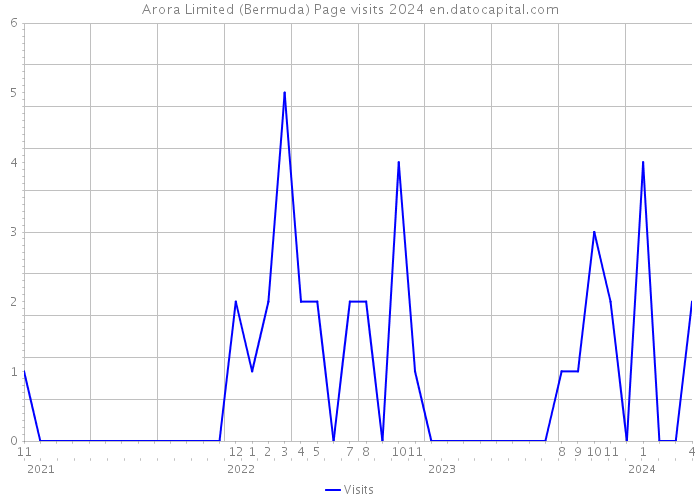 Arora Limited (Bermuda) Page visits 2024 