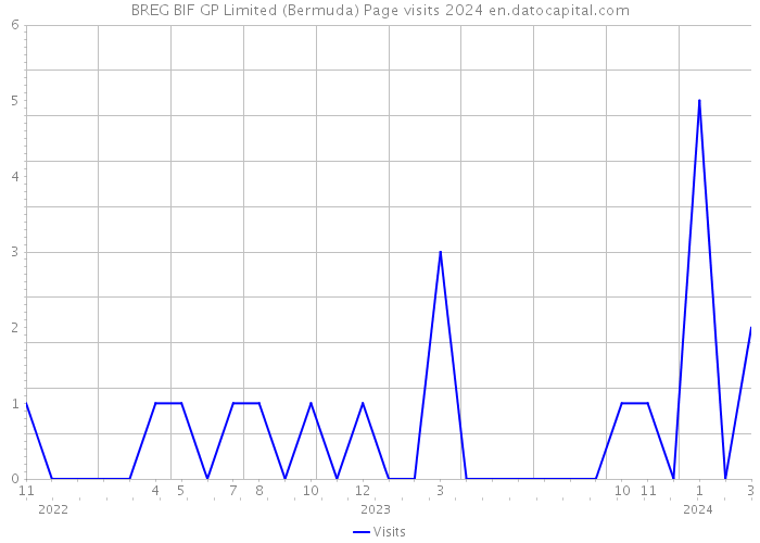 BREG BIF GP Limited (Bermuda) Page visits 2024 