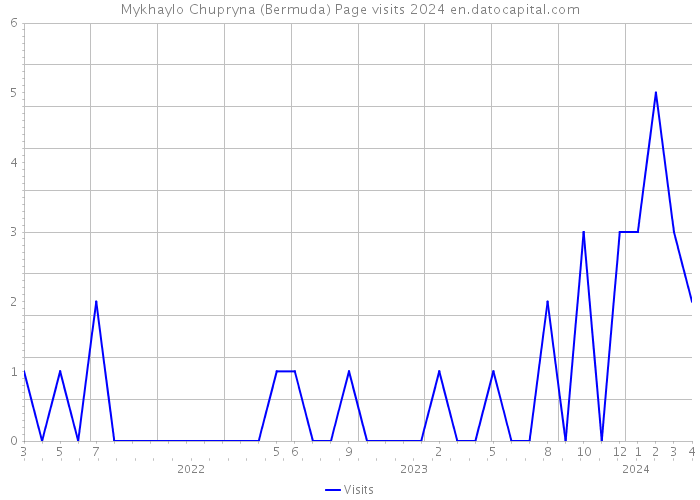 Mykhaylo Chupryna (Bermuda) Page visits 2024 