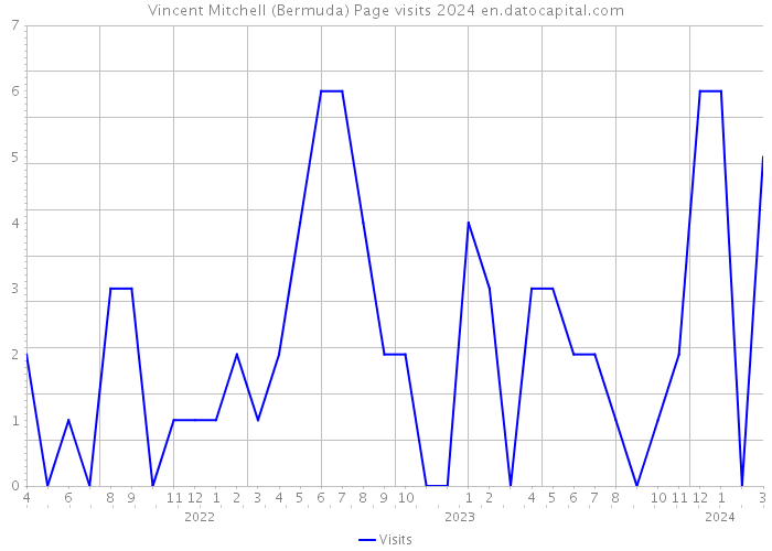 Vincent Mitchell (Bermuda) Page visits 2024 