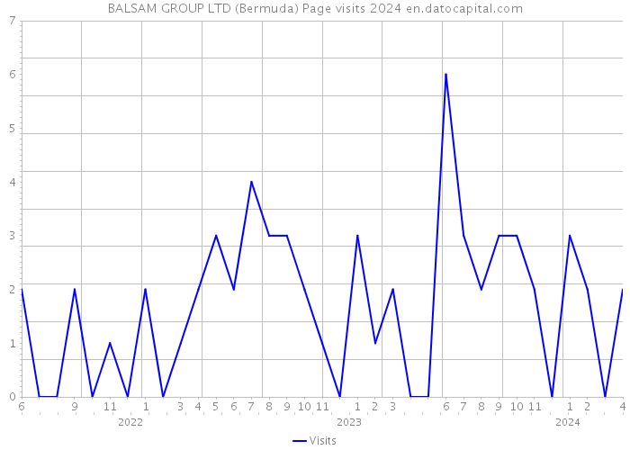 BALSAM GROUP LTD (Bermuda) Page visits 2024 