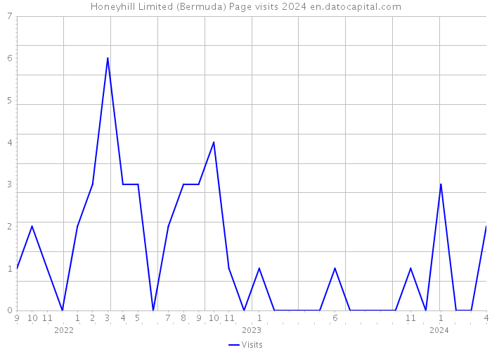 Honeyhill Limited (Bermuda) Page visits 2024 
