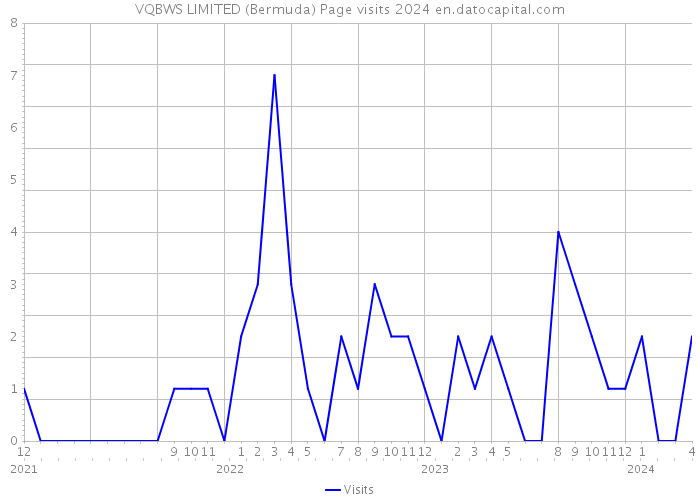 VQBWS LIMITED (Bermuda) Page visits 2024 