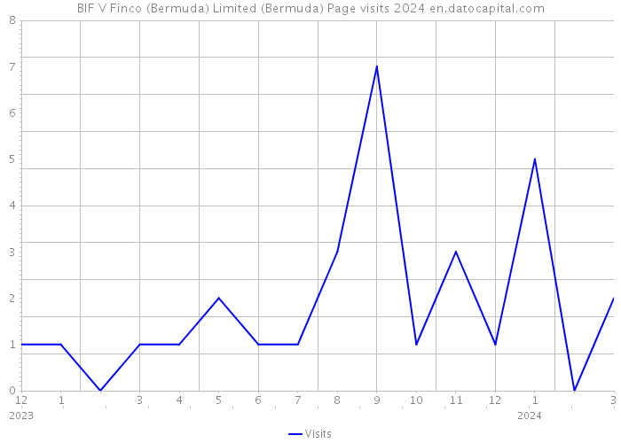 BIF V Finco (Bermuda) Limited (Bermuda) Page visits 2024 