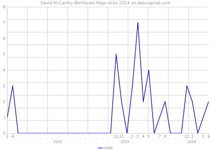 David McCarthy (Bermuda) Page visits 2024 