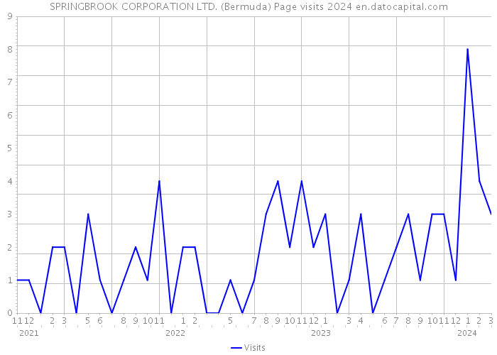 SPRINGBROOK CORPORATION LTD. (Bermuda) Page visits 2024 