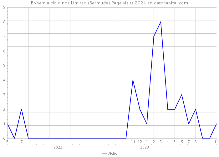 Bohemia Holdings Limited (Bermuda) Page visits 2024 