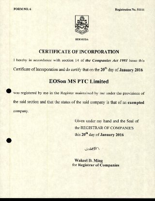 Certificate of Incorporation (page 40)